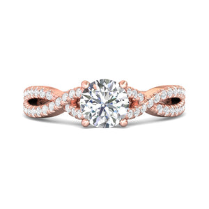 Martin Flyer Pave Twist Diamond Engagement Ring