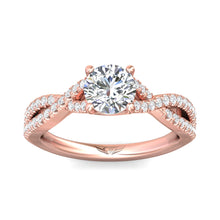 Martin Flyer Pave Twist Diamond Engagement Ring