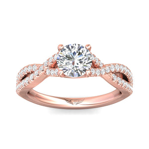 Martin Flyer Pave Twist Diamond Engagement Ring