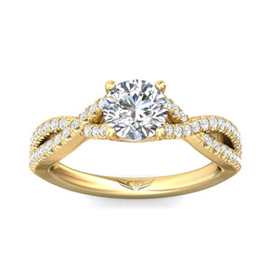 Martin Flyer Pave Twist Diamond Engagement Ring