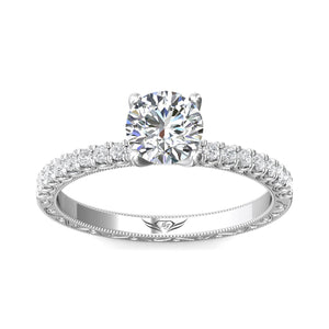 Martin Flyer Gold Pave Diamond Engagement Ring