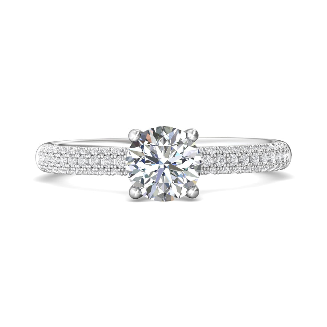 Martin Flyer Micropave Diamond Engagement Ring
