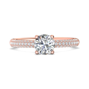 Martin Flyer Micropave Diamond Engagement Ring