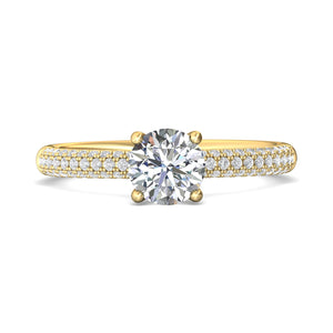 Martin Flyer Micropave Diamond Engagement Ring
