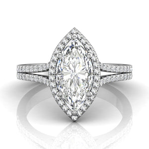 Martin Flyer Pave Split Shank Diamond Engagement Ring