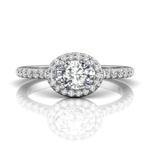 Martin Flyer Pave Halo Diamond Engagement Ring