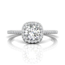 Martin Flyer Pave Halo Diamond Engagement Ring
