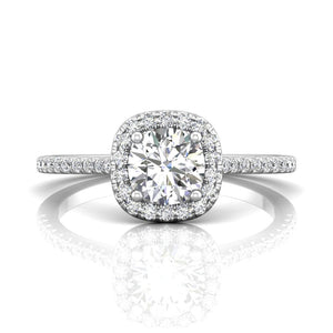 Martin Flyer Pave Halo Diamond Engagement Ring