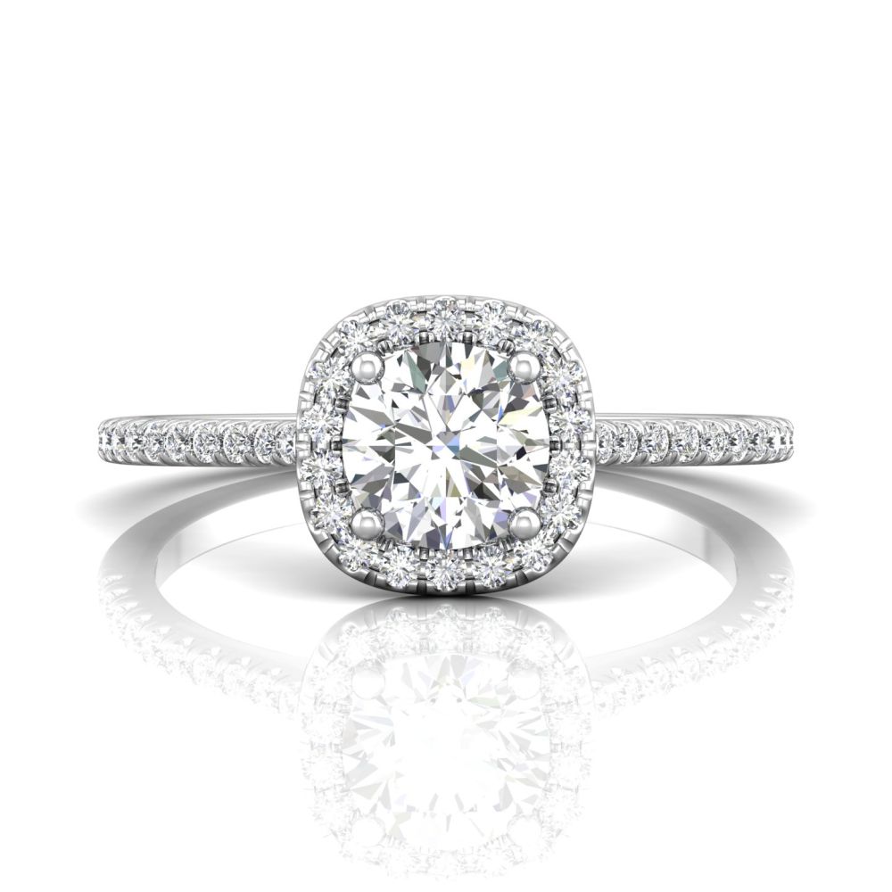 Martin Flyer Pave Halo Diamond Engagement Ring