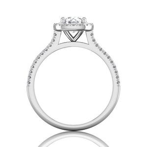 Martin Flyer Pave Halo Diamond Engagement Ring