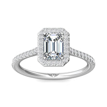 Martin Flyer Pave Halo Diamond Engagement Ring