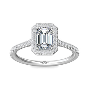 Martin Flyer Pave Halo Diamond Engagement Ring