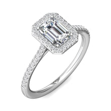 Martin Flyer Pave Halo Diamond Engagement Ring