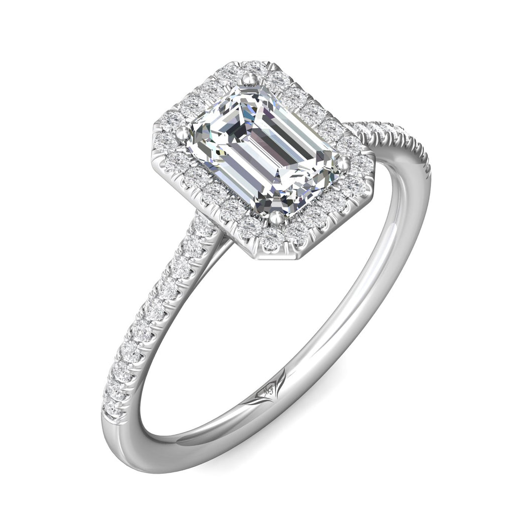 Martin Flyer Pave Halo Diamond Engagement Ring
