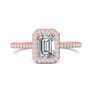Martin Flyer Pave Halo Diamond Engagement Ring