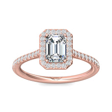 Martin Flyer Pave Halo Diamond Engagement Ring
