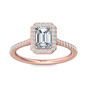 Martin Flyer Pave Halo Diamond Engagement Ring