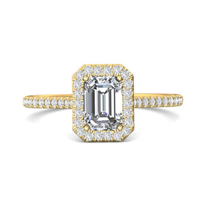 Martin Flyer Pave Halo Diamond Engagement Ring