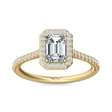 Martin Flyer Pave Halo Diamond Engagement Ring
