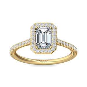 Martin Flyer Pave Halo Diamond Engagement Ring