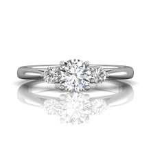 Martin Flyer Three Stone Diamond Engagement Ring