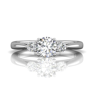 Martin Flyer Three Stone Diamond Engagement Ring