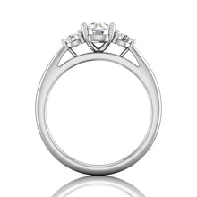 Martin Flyer Three Stone Diamond Engagement Ring
