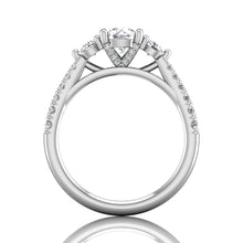 Martin Flyer Three Stone Diamond Engagement Ring