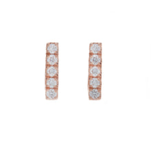 small bar stud earrings with diamonds totaling .06ct. Available in ...