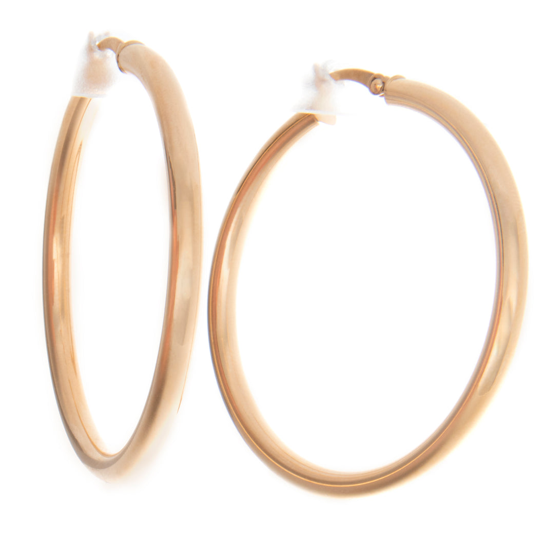 Classic hoops also available in white gold