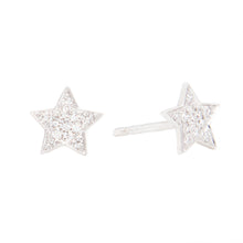 These mini star studs feature pave-set diamonds totaling .07ct