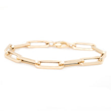 Paperlink chain bracelet in rose gold. available in yellow gold and...