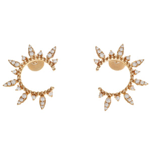 these magical earrings feature round brillinat cut diamonds totalin...