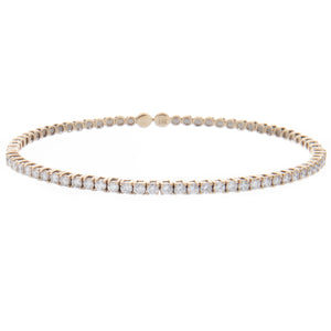 this easy to stack and style bangle features 35 round brilliant cut...