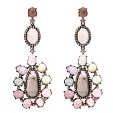 Gorgeous vintage inspired earrings with 32ct worth of tourmaline st...
