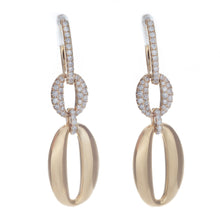 double oval loop drop earrings with pave-set diamonds totaling .41ct