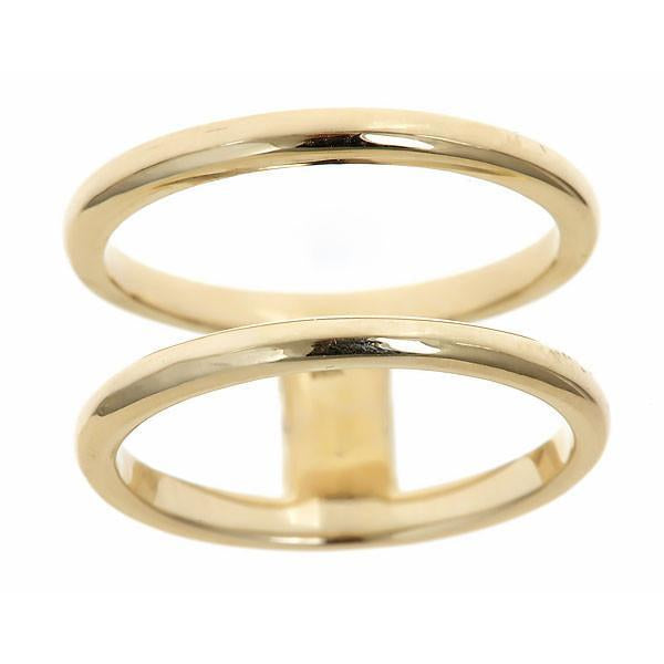 14k Yellow Gold Double Band Ring