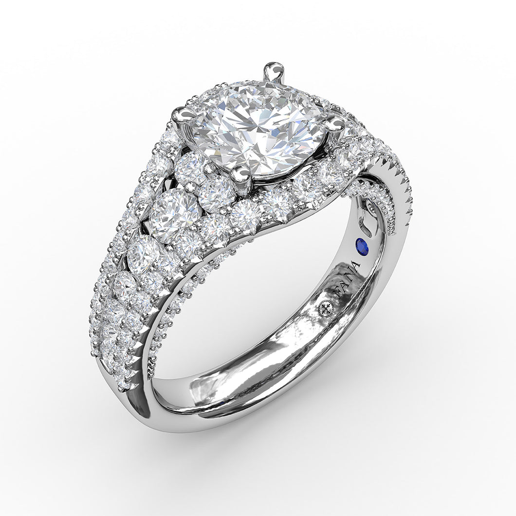Fana Graduated Diamond Encrusted Engagement Ring