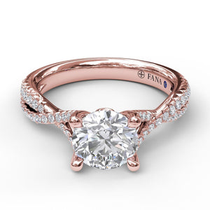 Fana Twist Diamond Engagement Ring