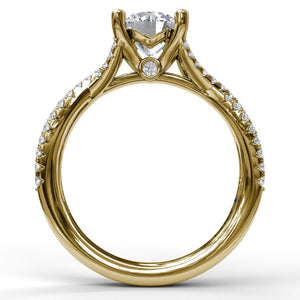 Fana Twist Diamond Engagement Ring