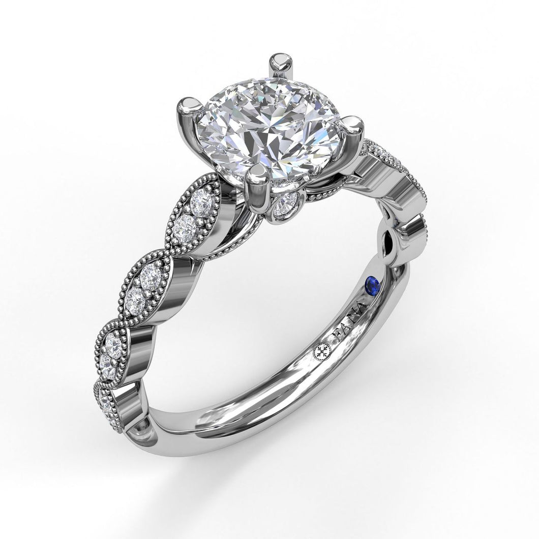 Fana Vintage Marquise Shaped Engagement Ring