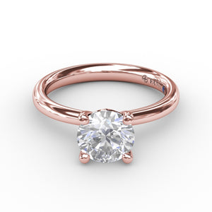 Timeless Round Cut Solitaire Engagement Ring