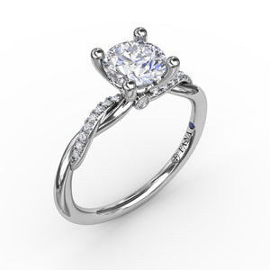 Fana Classic Round Diamond Solitaire Engagement Ring With Twisted Shank