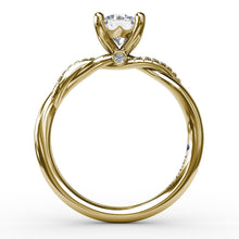 Fana Classic Round Diamond Solitaire Engagement Ring With Twisted Shank