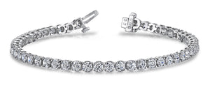 This gorgeous tennis bracelet features 44 round brilliant cut diamo...