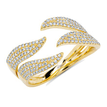 14k Rose Gold Diamond Wave Ring