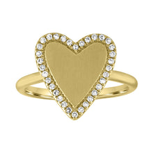 14k Rose Gold Diamond Heart Ring
