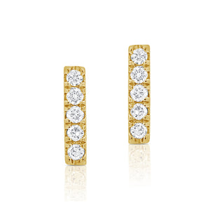 These earrings features pave set round brilliant cut diamonds that ...