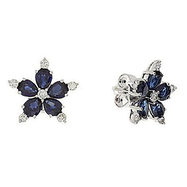 These earrings feature diamonds that total .28cts and pear shape ov...
