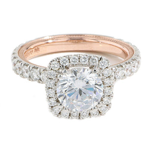 Verragio Two-Tone Pave Halo Diamond Engagement Ring